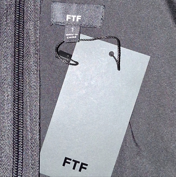 FTF Strapless Black Faux Leather Knot-Front Evening Dress Midi - Picture 2 of 16